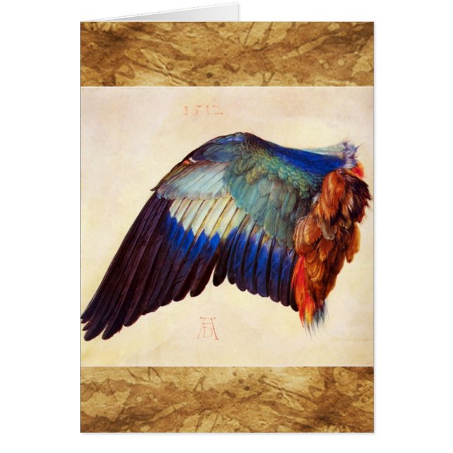 WING FEATHERS OF AN EUROPEAN ROLLER CARDS (Front)