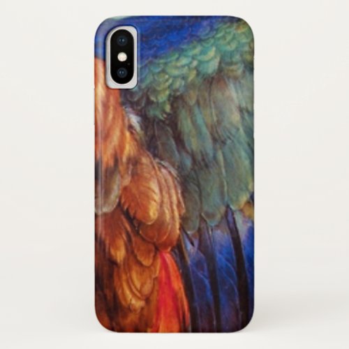WING FEATHERS OF AN EUROPEAN ROLLER iPhone X CASE