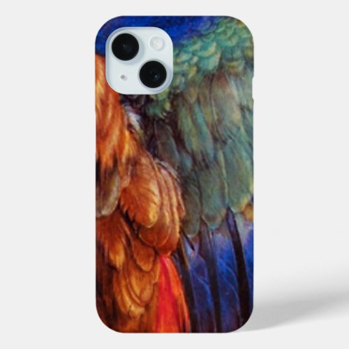 WING FEATHERS OF AN EUROPEAN ROLLER iPhone 15 CASE