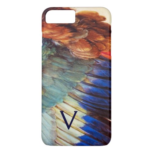 WING FEATHERS OF AN EUROPEAN ROLLER MONOGRAM iPhone 8 PLUS7 PLUS CASE