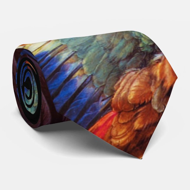 WING FEATHERS OF AN EUROPEAN ROLLER TIE (Rolled)