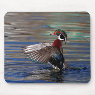 Wing Flapping Wood Duck Mouse Pad