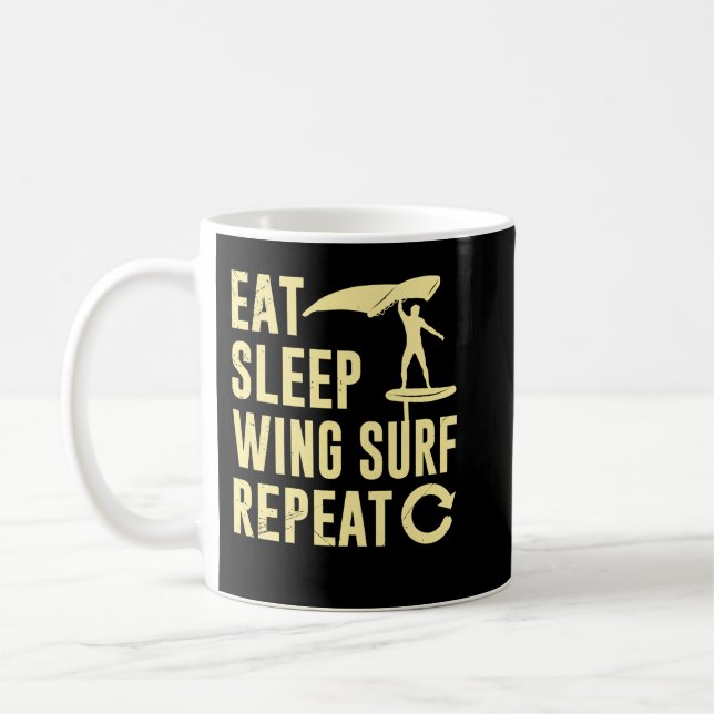 Wing Foil Eat Sleep Wing Surf Repeat Wing Foiler P Coffee Mug (Left)