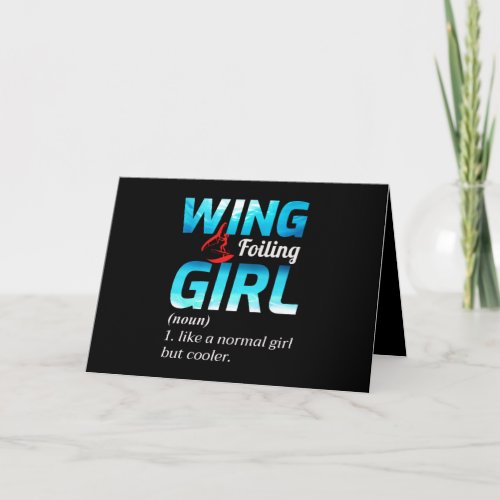 Wing Foiling Foil Surfing Surfer Surf Water Sports Card