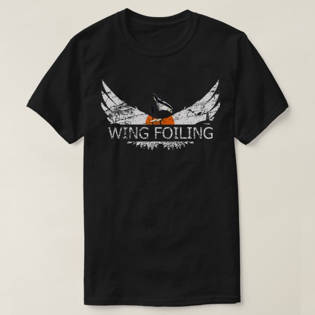 Wing Foiling or Wing Surf Design  T-Shirt (Design Front)