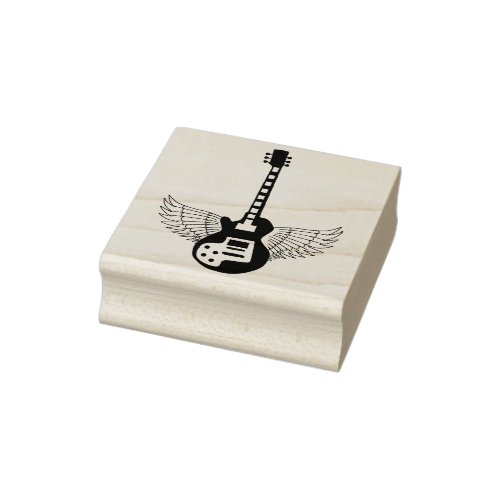 wing guitar art stamp