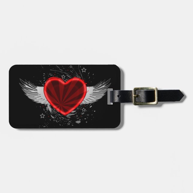 Wing Heart  Luggage Tag (Front Horizontal)