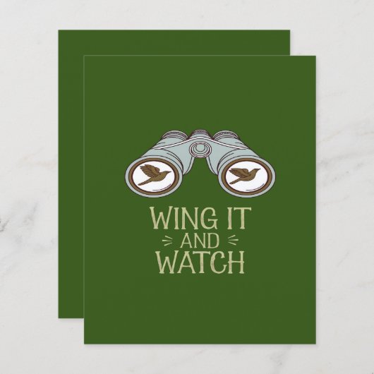 Wing It and Watch Birdwatching Nature Adventure (Front/Back)