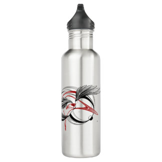 wing line art stainless steel water bottle gift