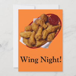 Wing Night Invitation