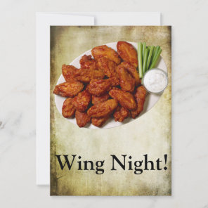 Wing Night Invitation