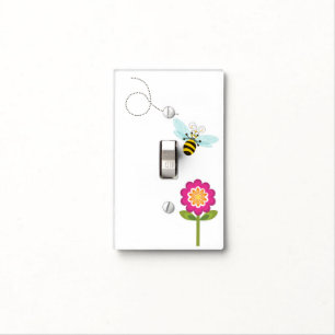 Wing-Nutz™_Bumble Bee (Buzz)_flower alighting Light Switch Cover