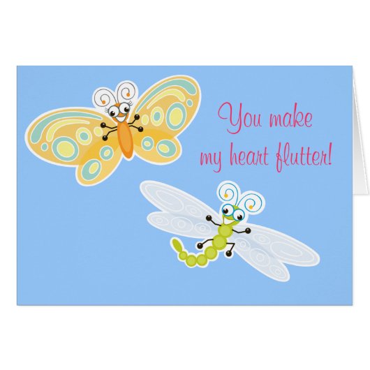 Wing-Nutz™_Fluttering Buddies_ My heart flutter 3 Cards (Front Horizontal)