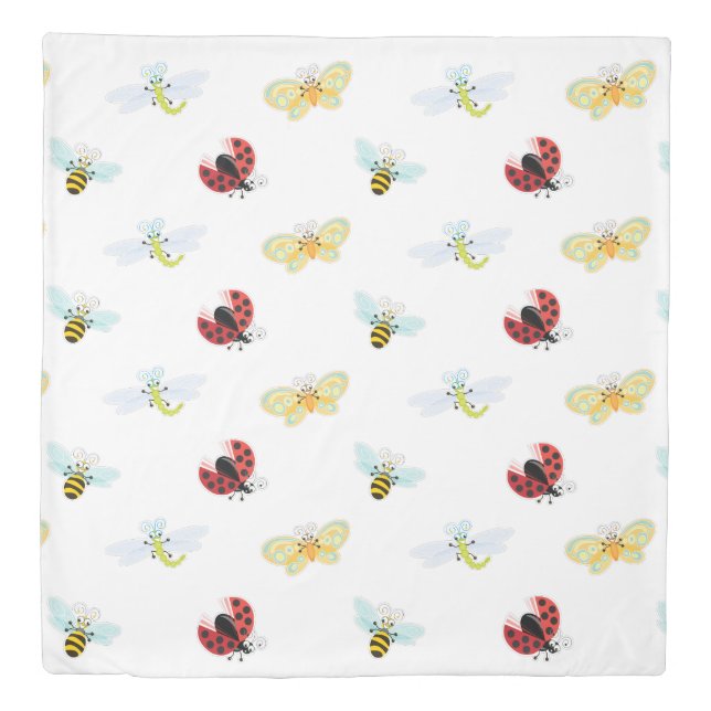 Wing-Nutz™_Fluttering Buddies_pattern_sweet & cute Duvet Cover (Front)