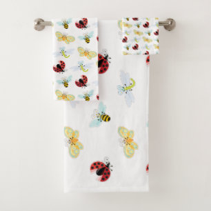 Wing-Nutz™_Fluttering Buddies_sweet & cute insects Bath Towel Set