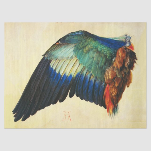 WING OF AN EUROPEAN ROLLER Durer Tissue Paper (Front)