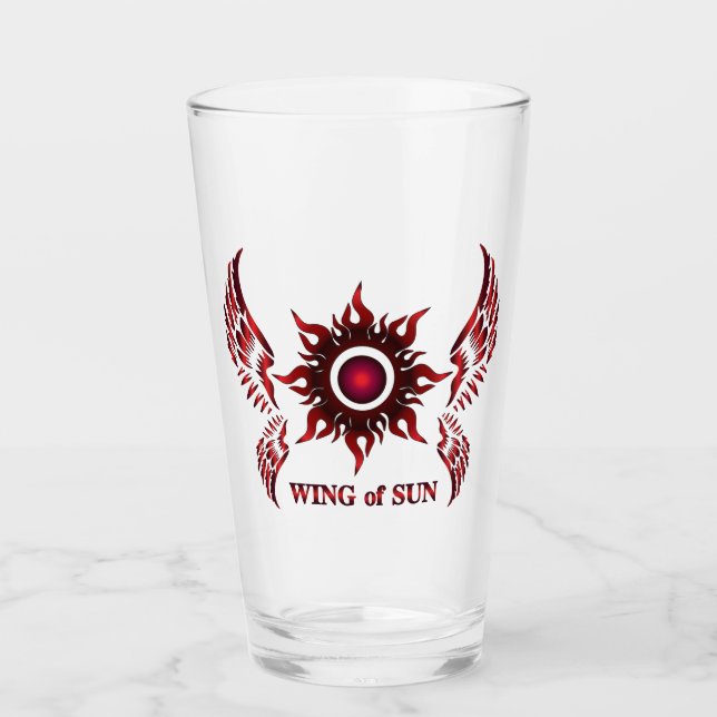 Wing of Sun Drinkware Glass (Front)