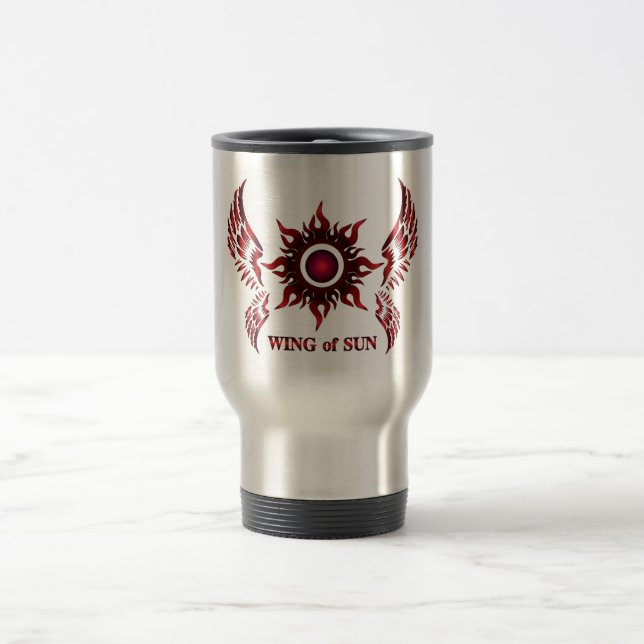 Wing of Sun Tumbler Travel Mug (Center)