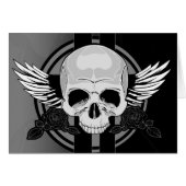 Wing Skull - BLACK & WHITE (Front Horizontal)