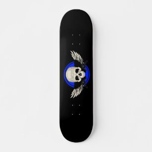 Wing Skull - BLUE Skateboard
