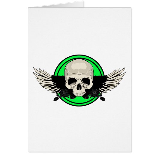 Wing Skull - GREEN (Front)
