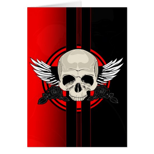 Wing Skull - RED Cards (Front)