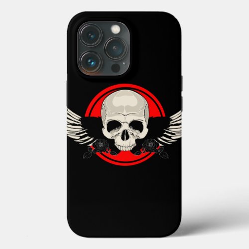Wing Skull _ RED iPhone 13 Pro Case