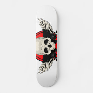 Wing Skull - RED Skateboard Deck
