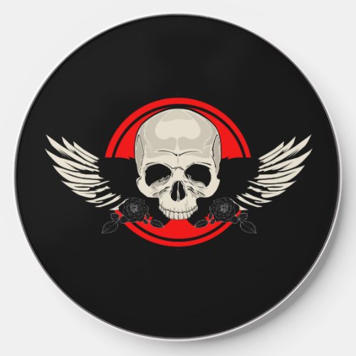 Wing Skull _ Red Wireless Charger