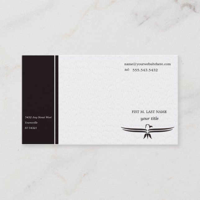 Wing Span - Professional  Business Card (Front)