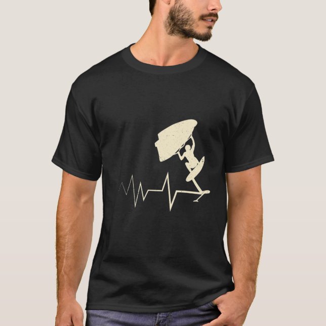 Wing Surf Heartbeat Wing Foiler, Heart Wing Foil T-Shirt (Front)