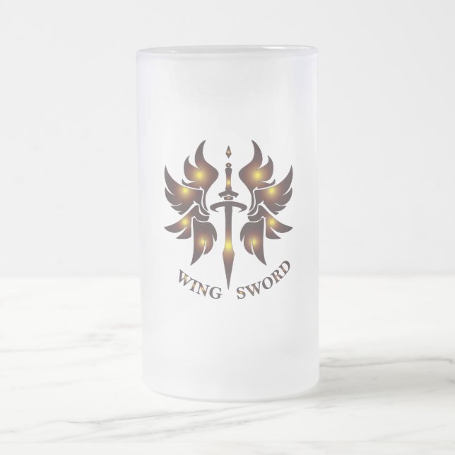 WING SWORD Beer Glass Frosted Glass Beer Mug (Center)