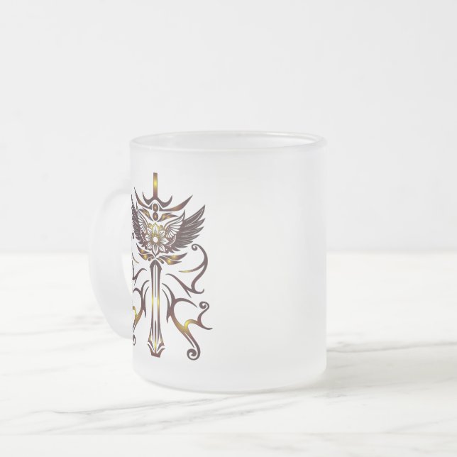 Wing Sword Glass Mug (Front Left)