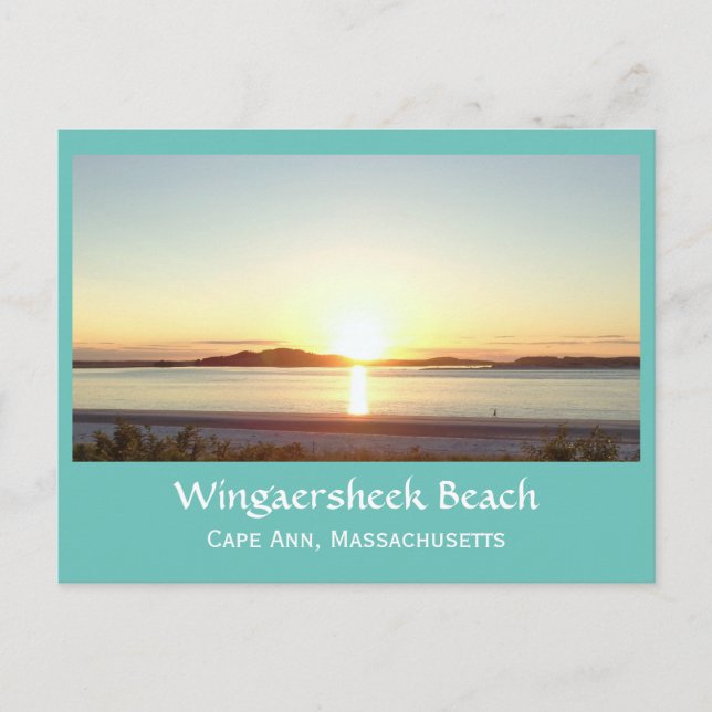 Wingaersheek Beach Sunset Postcard (Front)