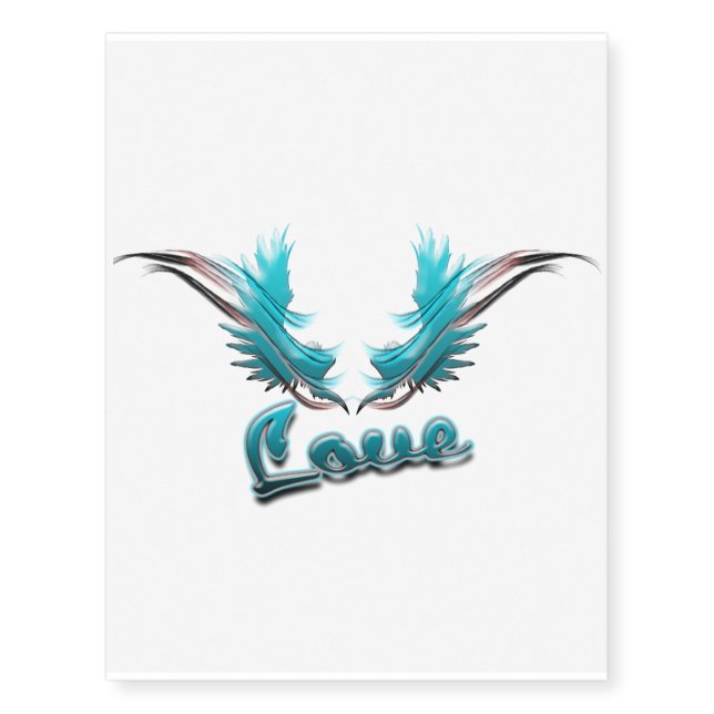 Winge of Love Temporary Tattoos (Front)