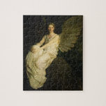 Winged Angel by Abbott H. Thayer Jigsaw Puzzle<br><div class="desc">Oil on canvas portrait of winged angel seated at the tomb of Robert Louis Stevenson ca 1903 by American artist Abbott Handerson Thayer.</div>
