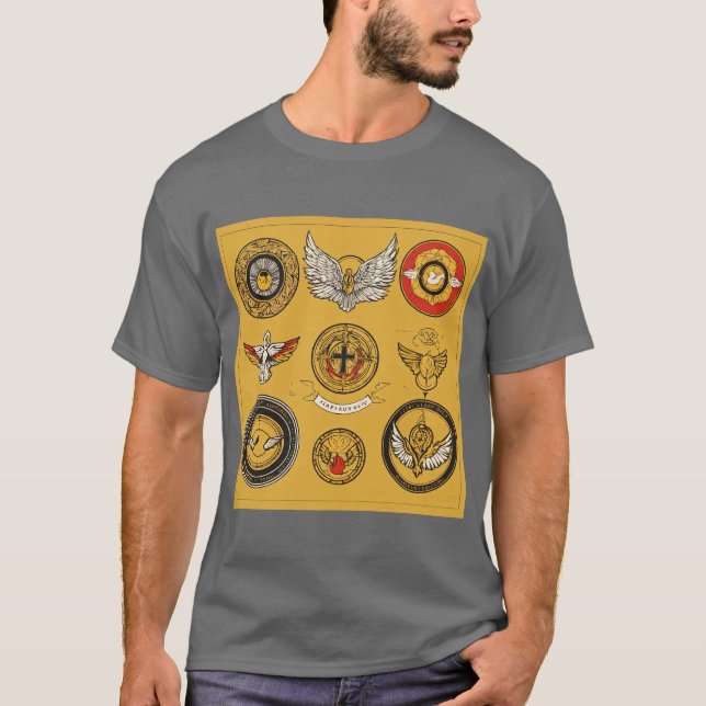 Winged Angel Symbol: Holy Spirit Logo T-Shirt (Front)