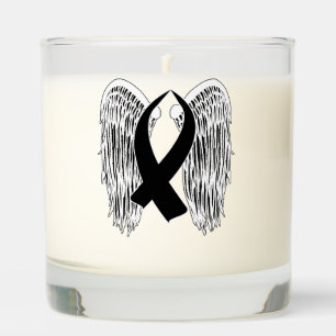 Winged Awareness Ribbon (Black) Scented Candle