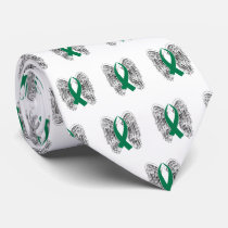 Winged Awareness Ribbon (Green) Neck Tie
