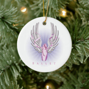 Winged Ballet (Dance) Ceramic Ornament