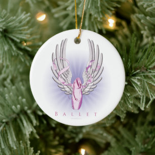 Winged Ballet (Dance) Ceramic Ornament
