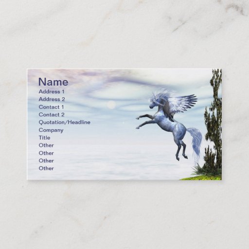 Customizable Winged Beauty Business Card