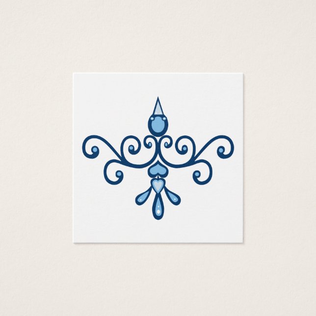 Winged Blue bird of happiness modern folk art (Front)