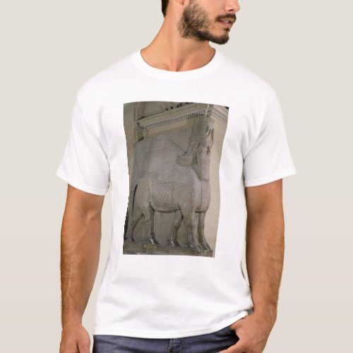 Winged bull at a facade of King Sargon IIs T_Shirt