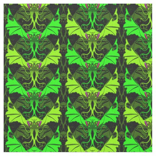 Winged Cthulhu Fabric
