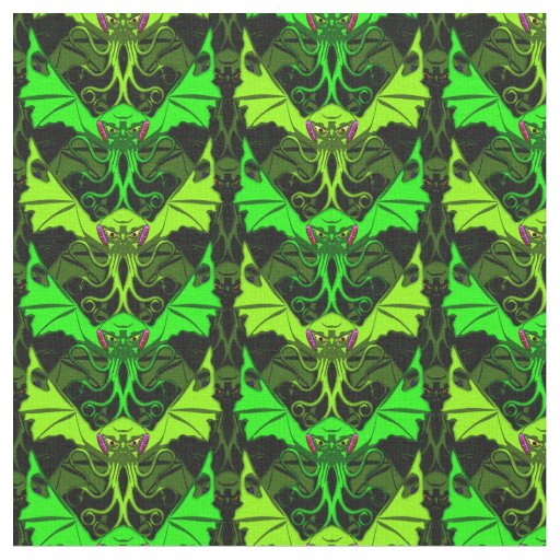 Winged Cthulhu Fabric
