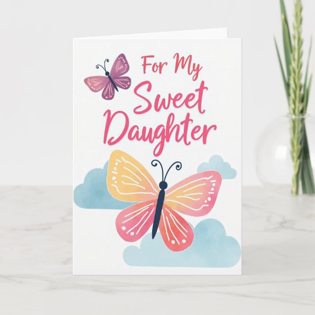 Winged Daughter Mothers Day Card (Front)