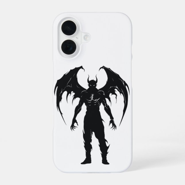Winged Demon Silhouette Iphone Case (Back)