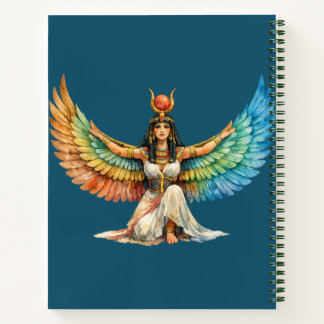 Winged Egyptian Goddess Mythology Inspired Design Notebook