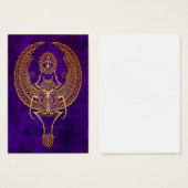 Winged Egyptian Scarab Beetle with Ankh - purple (Front & Back)